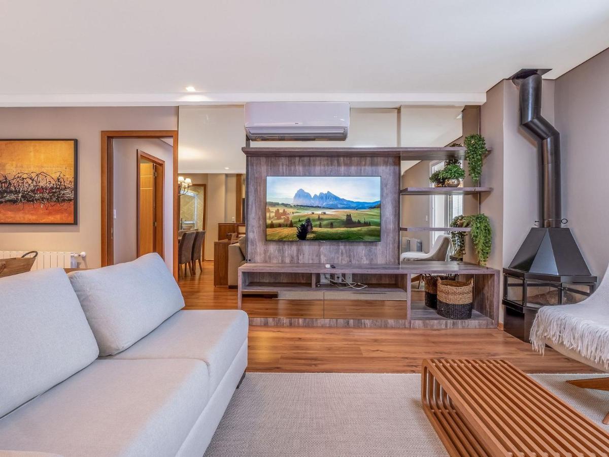 Flores Da Montanha 204C - Apto Borges De Medeiros Gramado 600 Metros Rua Coberta Apartment Ngoại thất bức ảnh